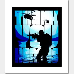 Thank You Heroes Soldier Silhouette Posters and Art